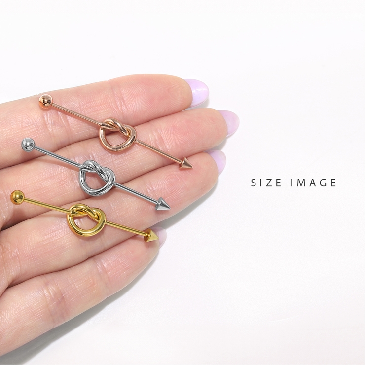 軟骨ピアス ノットデザイン結び目 シンプルオシャレインダストリアル | ボディピアス専門店凛RIN | 詳細画像7 