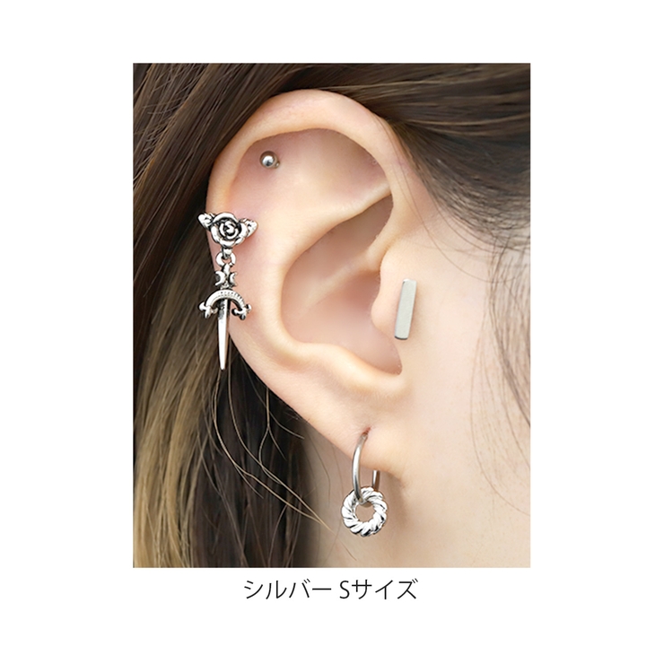 No.623 パール×ゴールドネット 高見え ピアス イヤリング