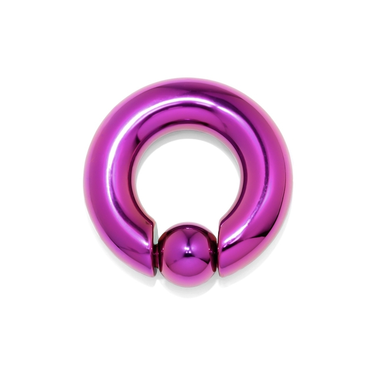 パープル・19mmx12mm | [00G]キャプティブビーズリング CBR ボディピアス | ボディピアス専門店凛RIN