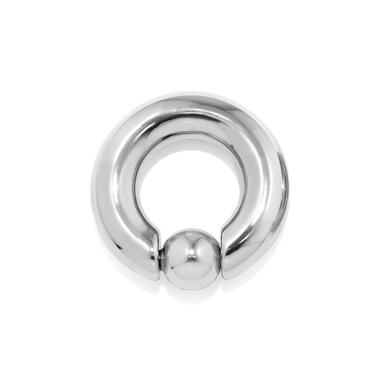 16mmx10mm | 軟骨ピアス 0Gラージゲージビーズリングサージカルステンレスシルバー ボディピア… | ボディピアス専門店凛RIN