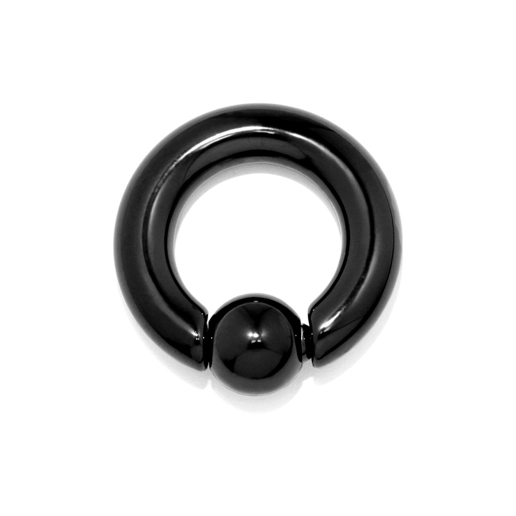 ブラック・14mmx10mm | [2G]軟骨ピアス ラージゲージリングサージカルステンレス黒ブラックピンクゴール… | ボディピアス専門店凛RIN