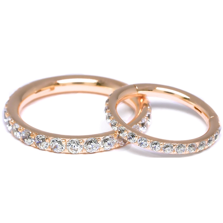 2個セットセグメントリング 軟骨ピアス 24K[品番：RINA0001413