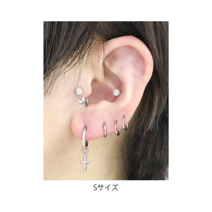 軟骨ピアス シルバー金属アレルギー対応 リップ[品番：RINA0001560