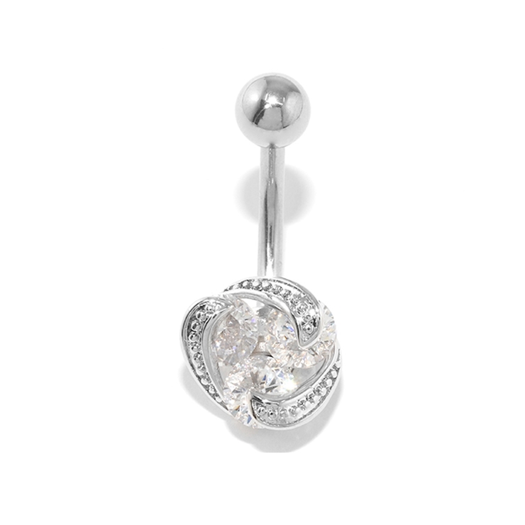 クリア | へそピアス トリプルジュエル ステンレス | ボディピアス専門店凛RIN