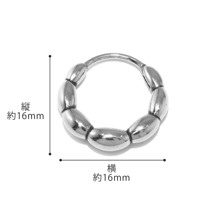 軟骨ピアス シルバー セグメントクリッカー | ボディピアス専門店凛RIN | 詳細画像12 