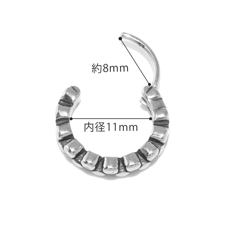 軟骨ピアス シルバー セグメントクリッカー | ボディピアス専門店凛RIN | 詳細画像9 