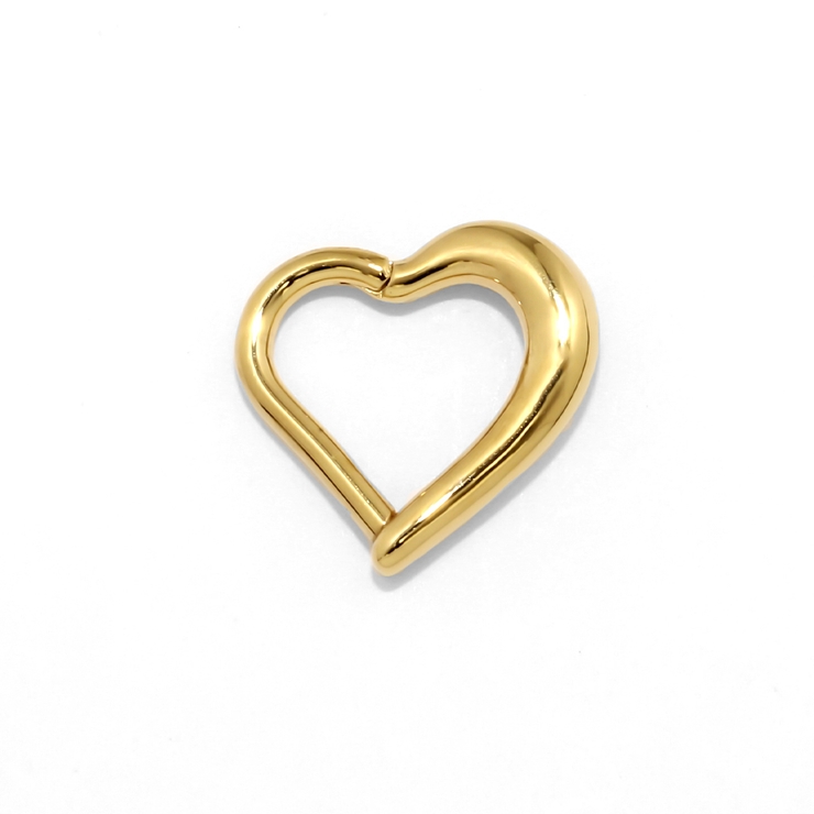 ゴールド | 軟骨ピアス ハートワンタッチ セグメントクリッカー24金ピンクゴールド | ボディピアス専門店凛RIN