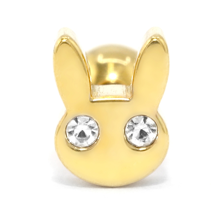 ゴールド | 軟骨ピアス かわいいうさぎラビット ラパンジュエルキュート金属アレルギー対応 | ボディピアス専門店凛RIN