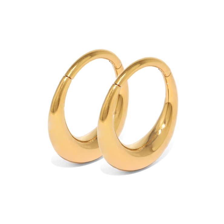 ゴールド | ピアスフープ ドロップワンタッチピアス シンプルK24PG | ボディピアス専門店凛RIN