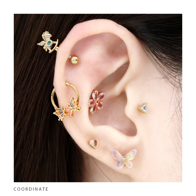 キャッチ 軟骨ピアス バタフライ[品番：RINA0000504]｜ボディ