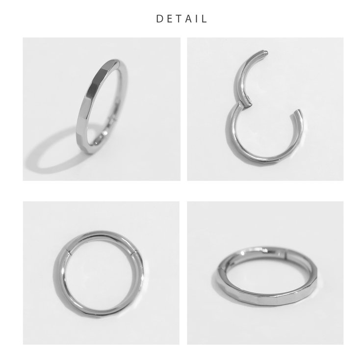 ピアス カットデザインシンプル サージカルステンレスフープ金属アレルギーセグメン… | ボディピアス専門店凛RIN | 詳細画像18 