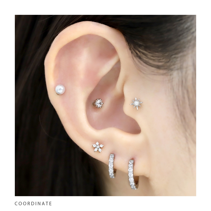 軟骨ピアスつけっぱなしジュエルジルコニアサージカルステンレスビジュー アクセサリ… | ボディピアス専門店凛RIN | 詳細画像16 