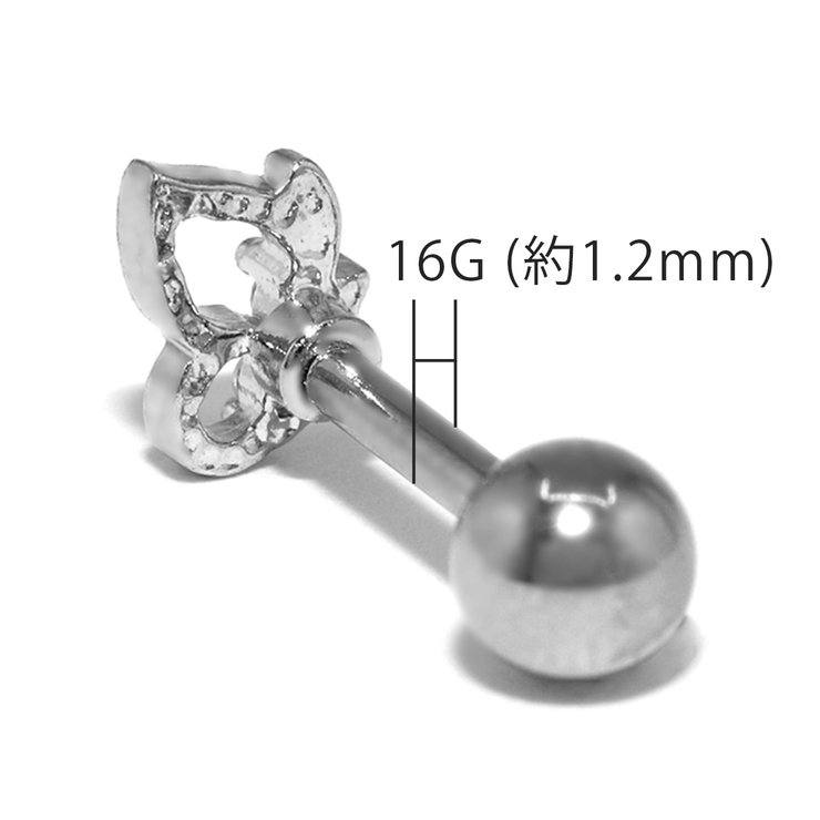 軟骨ピアス 蝶ちょうちょジュエルバタフライ ストレートバーベル | ボディピアス専門店凛RIN | 詳細画像11 