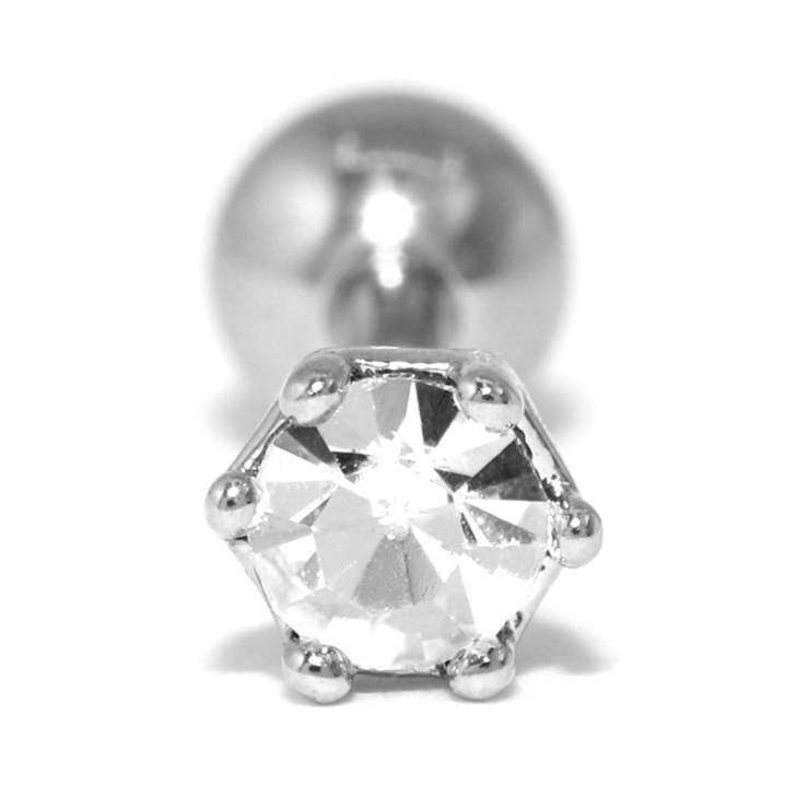 クリア | 軟骨ピアス キュービックジルコニアジュエル クリアブルーパープル | ボディピアス専門店凛RIN