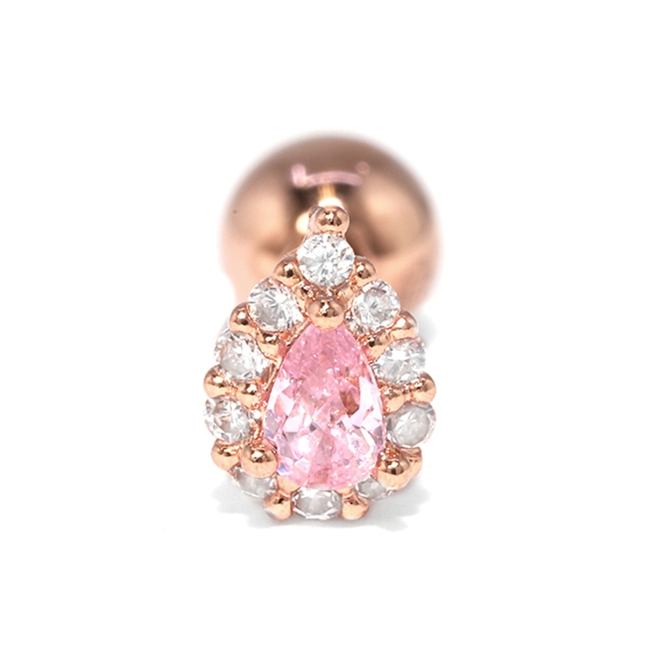 ピンクゴールド | ボディピアス ジュエルティアドロップ 金属アレルギー対応 | ボディピアス専門店凛RIN