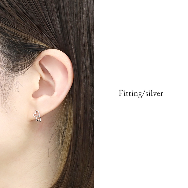 軟骨ピアス ハートWハートフレーム ダブル揺れる | ボディピアス専門店凛RIN | 詳細画像4 