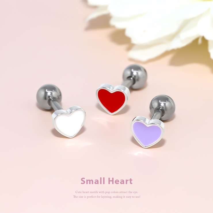 軟骨ピアスかわいい ハートheartポップキュート ストレートバーベル | ボディピアス専門店凛RIN | 詳細画像2 