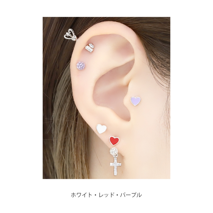 軟骨ピアスかわいい ハートheartポップキュート ストレートバーベル | ボディピアス専門店凛RIN | 詳細画像9 