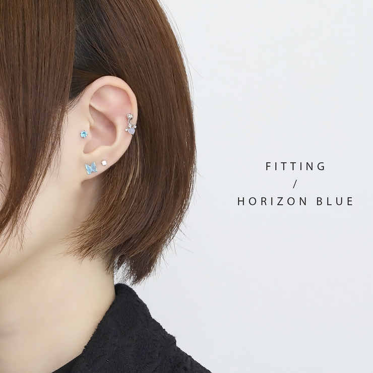 軟骨ピアス クリアキラキラ 蝶々バタフライ透明感アクリル | ボディピアス専門店凛RIN | 詳細画像4 