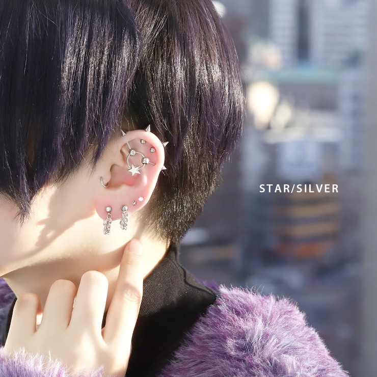 18Gボディピアス 星稲妻 サージカルステンレス | ボディピアス専門店凛RIN | 詳細画像5 