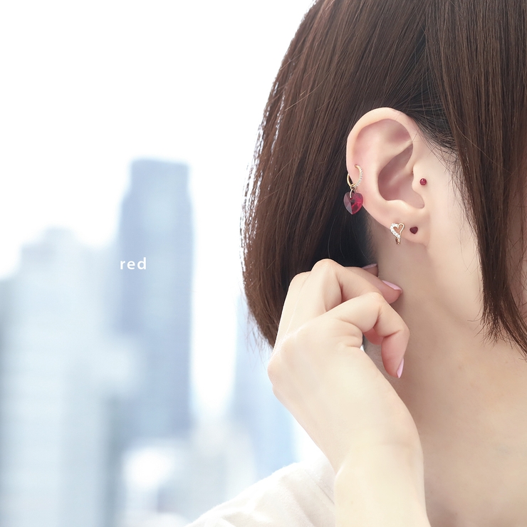 軟骨ピアス ハートかわいい ストレートバーベル | ボディピアス専門店凛RIN | 詳細画像5 