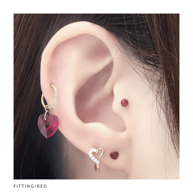 軟骨ピアス ハートかわいい ストレートバーベル | ボディピアス専門店凛RIN | 詳細画像7 