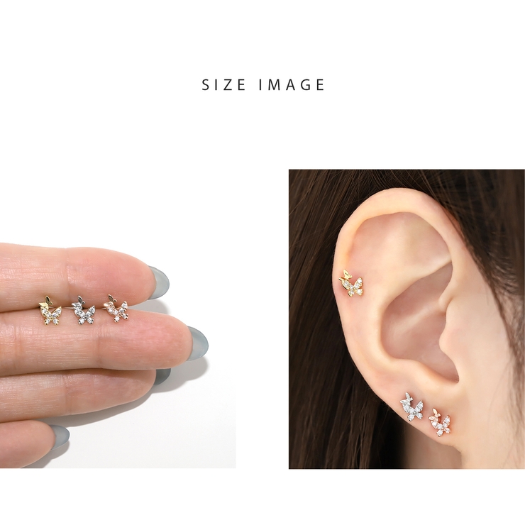 軟骨ピアス バタフライジュエル蝶ちょうちょ[品番:RINA0002147 軟骨ピアス バタフライジュエル蝶ちょうちょ[品番:RINA0002147
