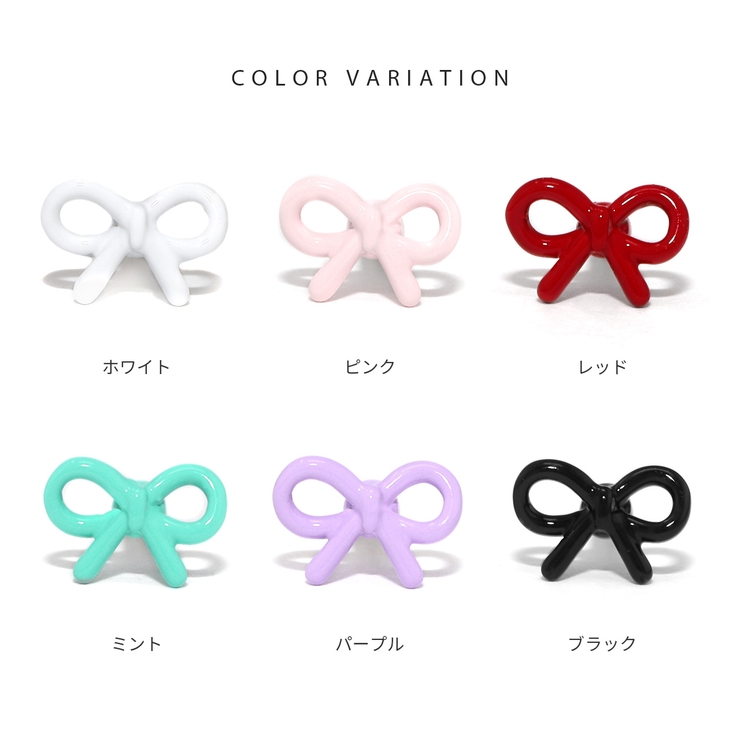 軟骨ピアス リボン小さめかわいい オシャレカラフルストレートバーベル | ボディピアス専門店凛RIN | 詳細画像12 