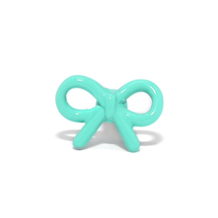 ミント | 軟骨ピアス リボン小さめかわいい オシャレカラフルストレートバーベル | ボディピアス専門店凛RIN