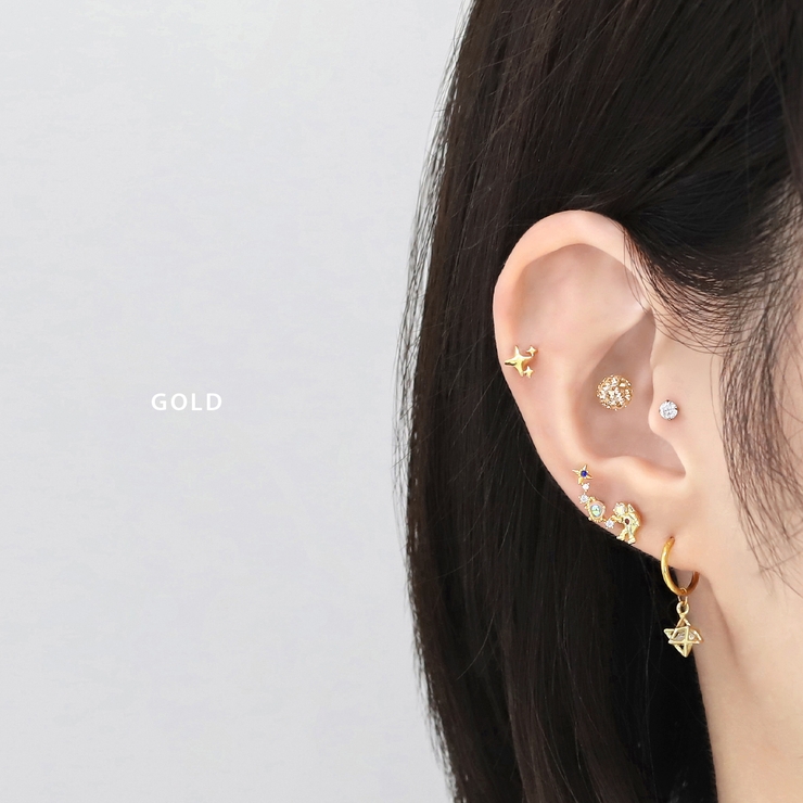 軟骨ピアス 星きらきらスター[品番：RINA0002176]｜ボディピアス