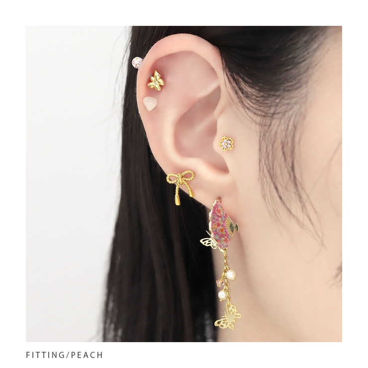 軟骨ピアスハートはーと カボションかわいい アクリルストレートバーベル | ボディピアス専門店凛RIN | 詳細画像5 