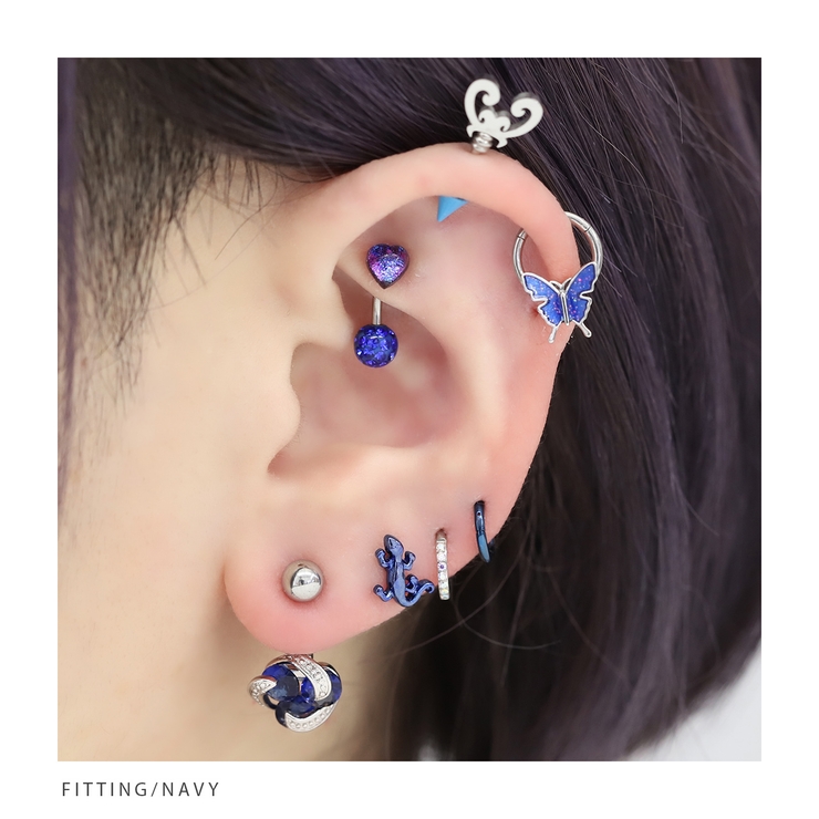 軟骨ピアスハートはーと カボションかわいい アクリルストレートバーベル | ボディピアス専門店凛RIN | 詳細画像8 