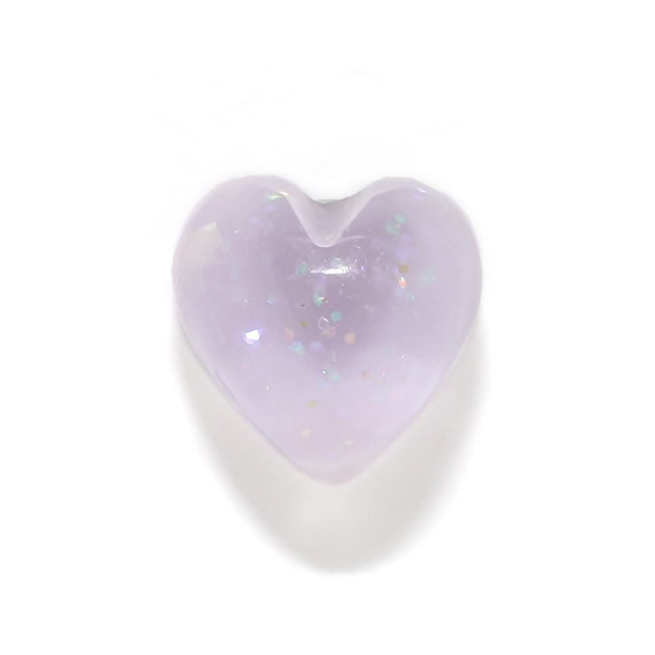 パープル | 軟骨ピアスハートはーと カボションかわいい アクリルストレートバーベル | ボディピアス専門店凛RIN