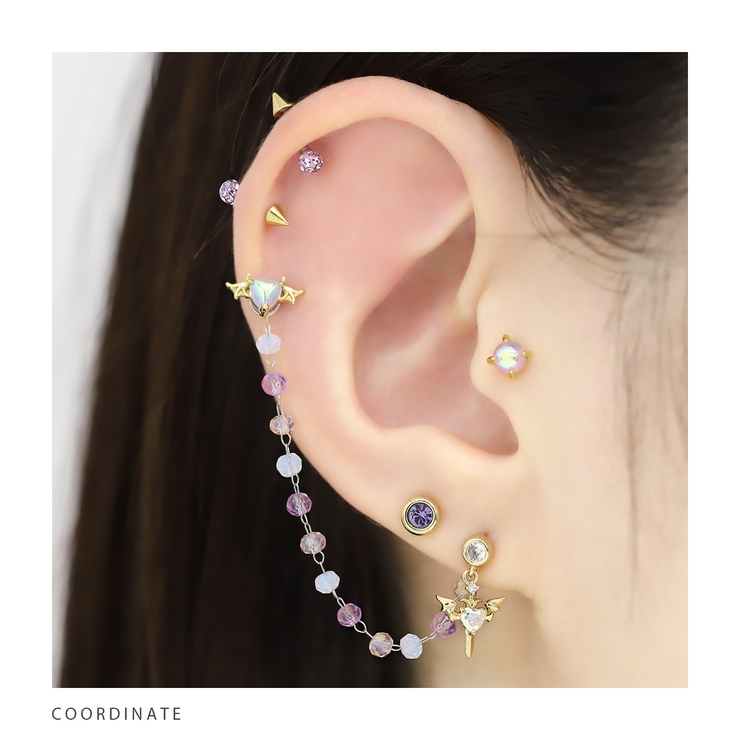 軟骨ピアス オーロラカポションラウンド小ぶりでかわいい ボディピアス | ボディピアス専門店凛RIN | 詳細画像6 