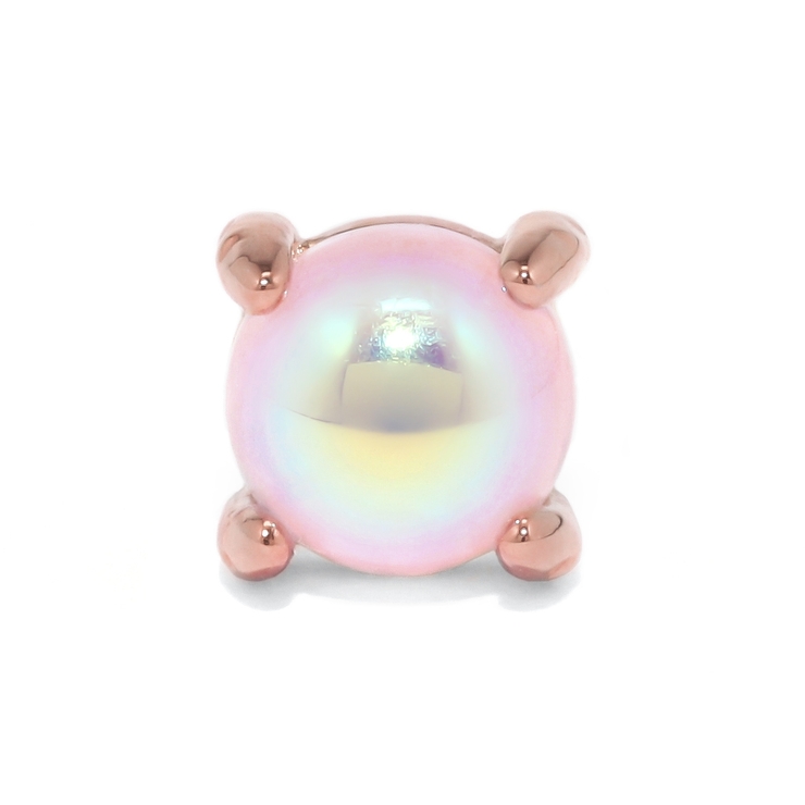 ピンクゴールド | 軟骨ピアス オーロラカポションラウンド小ぶりでかわいい ボディピアス | ボディピアス専門店凛RIN
