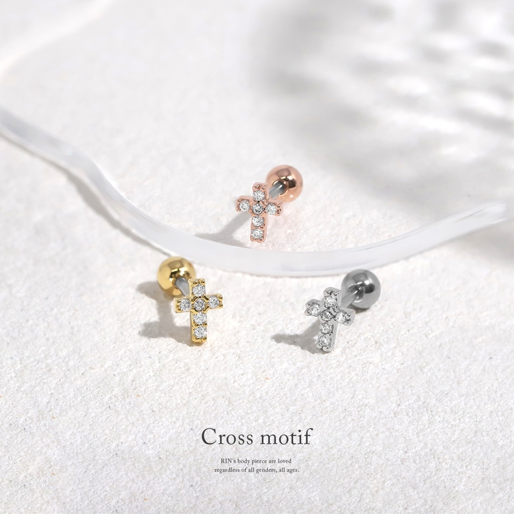 軟骨ピアス ジュエル十字架 クロス | ボディピアス専門店凛RIN | 詳細画像2 