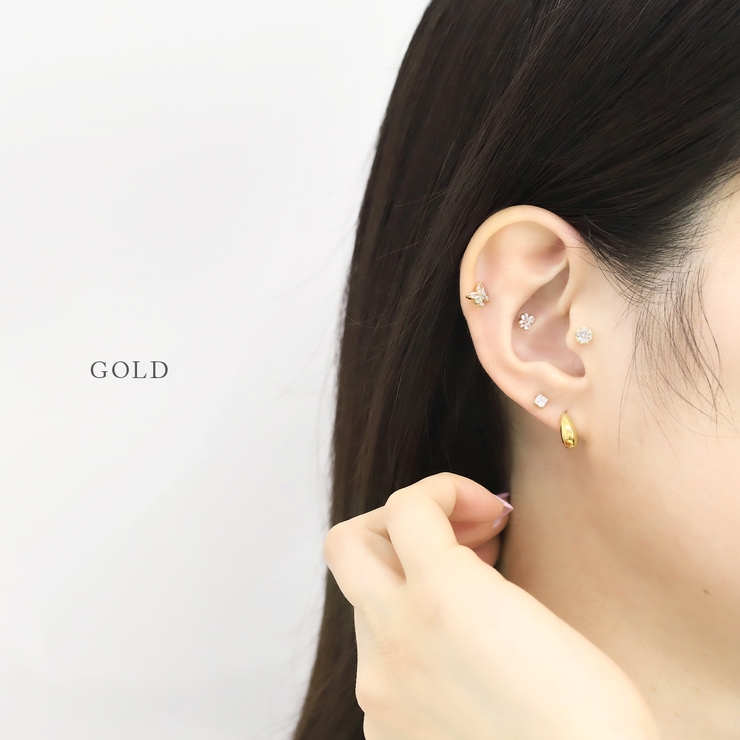 軟骨ピアス クラウンジュエルプリンセスカップキュービックジルコニア王冠 | ボディピアス専門店凛RIN | 詳細画像4 