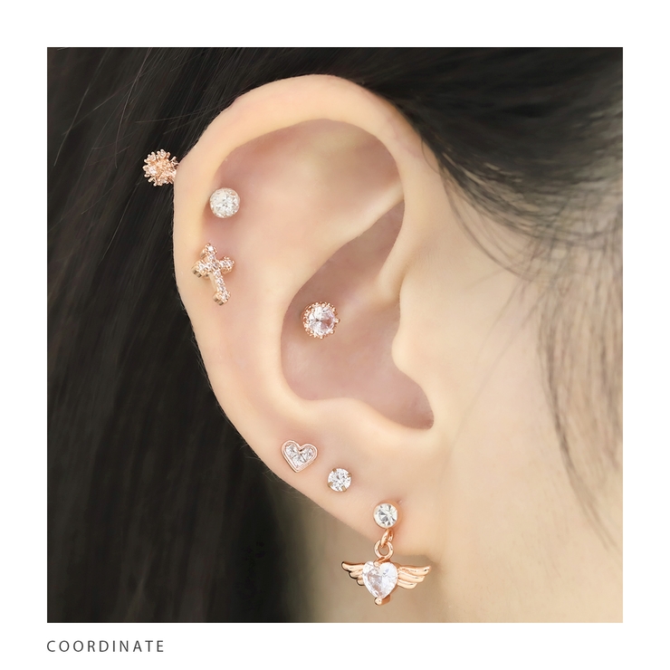 軟骨ピアス クラウンジュエルプリンセスカップキュービックジルコニア王冠 | ボディピアス専門店凛RIN | 詳細画像6 