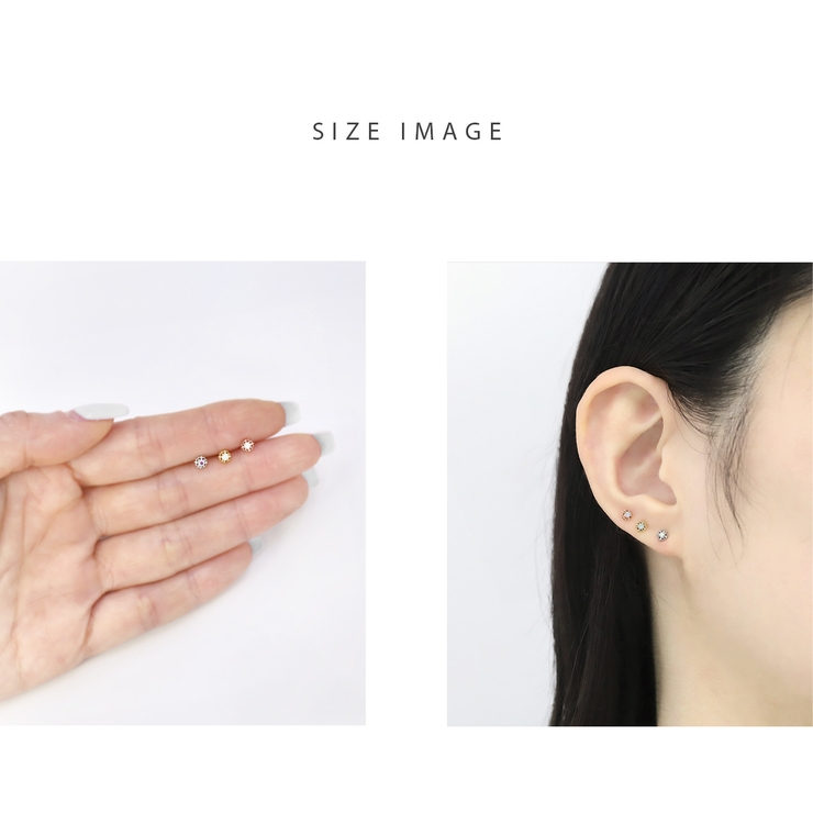 軟骨ピアス プチジュエルフラワーオーロラカラーキュービックジルコニア ボディピア… | ボディピアス専門店凛RIN | 詳細画像7 