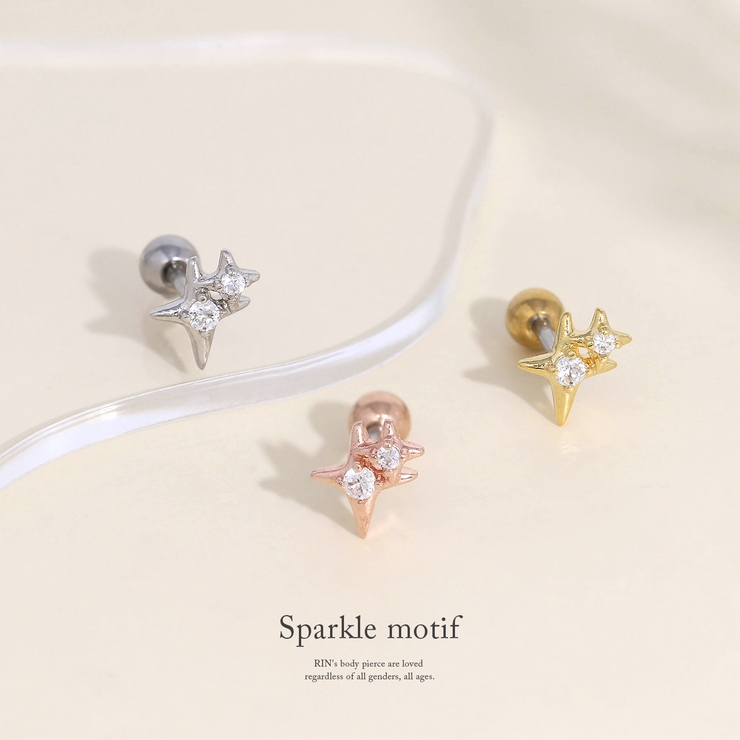 軟骨ピアス ジュエルスタースパークルキュービックジルコニア ボディピアス | ボディピアス専門店凛RIN | 詳細画像2 
