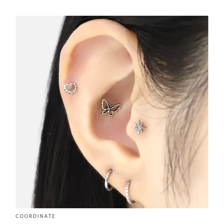 軟骨ピアス ハートシンプル大人カワイイかわいいミニピアス小さめ ボディピアス | ボディピアス専門店凛RIN | 詳細画像5 