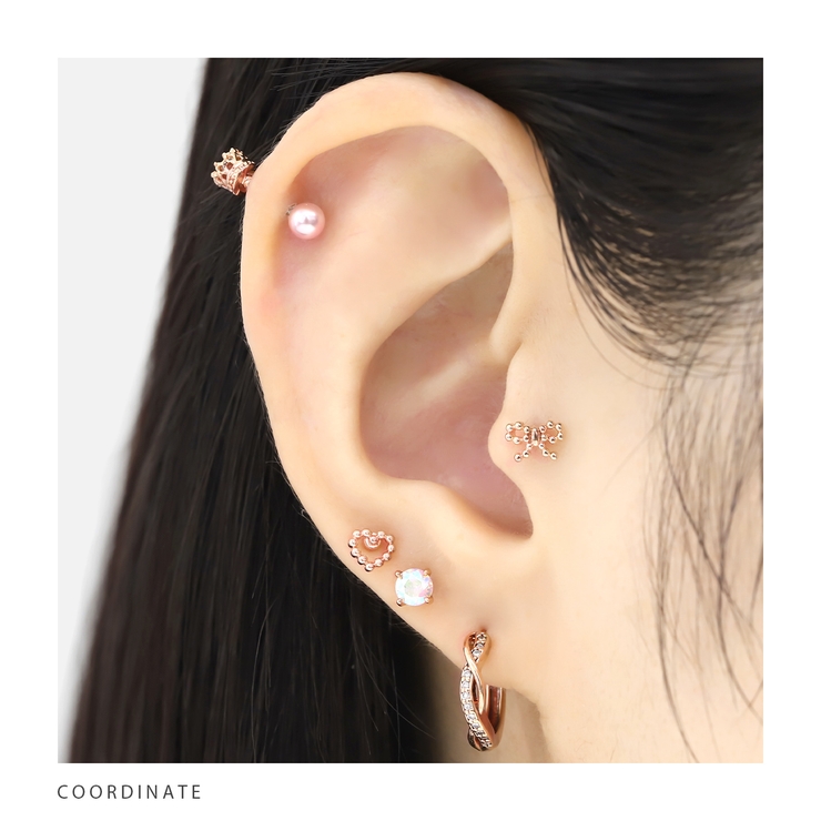 軟骨ピアス ハートシンプル大人カワイイかわいいミニピアス小さめ ボディピアス | ボディピアス専門店凛RIN | 詳細画像6 