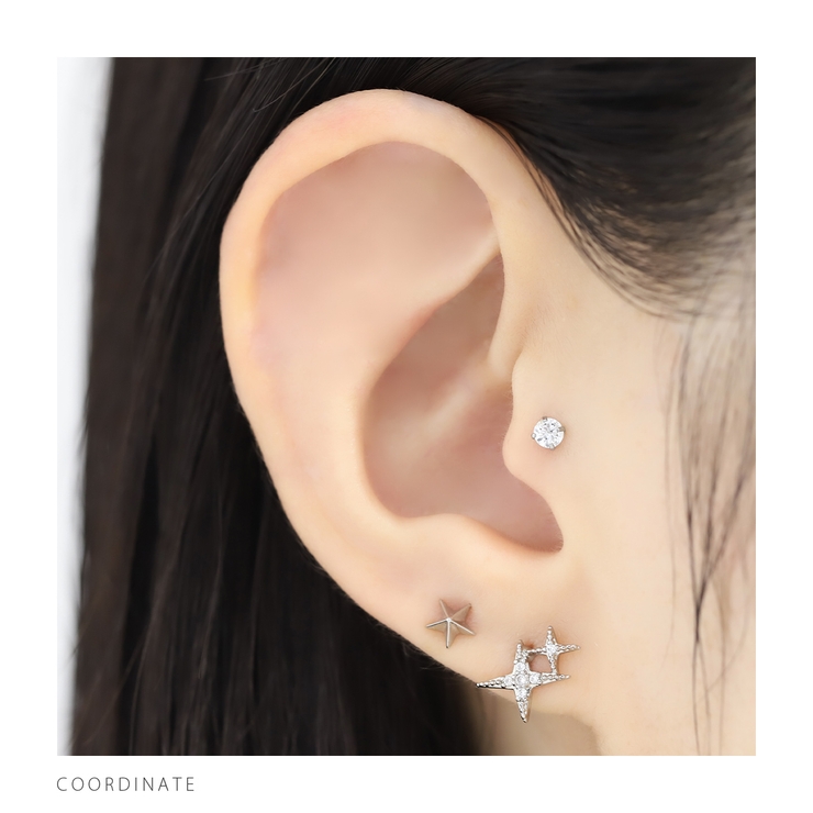 軟骨ピアス スター星スタッズクール甘辛かわいいかっこいい ボディピアス | ボディピアス専門店凛RIN | 詳細画像4 