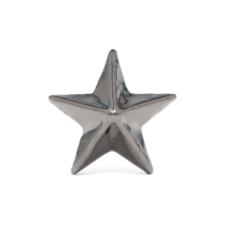 メタリックブラック | 軟骨ピアス スター星スタッズクール甘辛かわいいかっこいい ボディピアス | ボディピアス専門店凛RIN