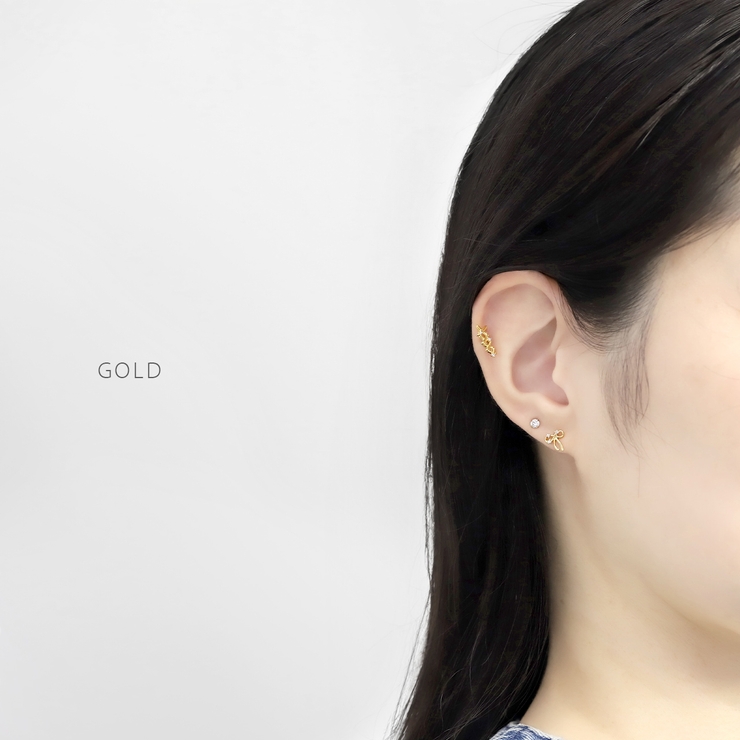 軟骨ピアス リボンバレエコアジュエルキュービックジルコニア ボディピアス | ボディピアス専門店凛RIN | 詳細画像4 