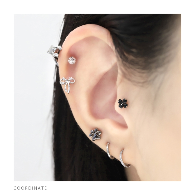 軟骨ピアス リボンバレエコアジュエルキュービックジルコニア ボディピアス | ボディピアス専門店凛RIN | 詳細画像5 