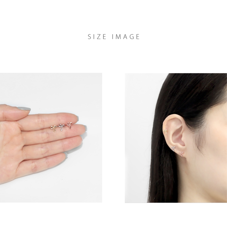 軟骨ピアス リボンバレエコアジュエルキュービックジルコニア ボディピアス | ボディピアス専門店凛RIN | 詳細画像7 