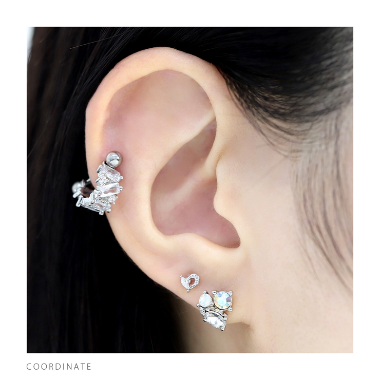 軟骨ピアス ハートかわいいジュエルキュービックジルコニア小ぶり ボディピアス | ボディピアス専門店凛RIN | 詳細画像5 