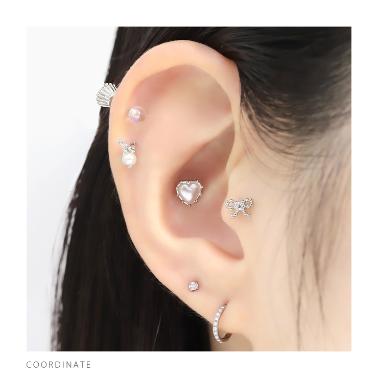 軟骨ピアス 蝶バタフライちょうちょパール小さめ大人カワイイ ボディピアス | ボディピアス専門店凛RIN | 詳細画像5 