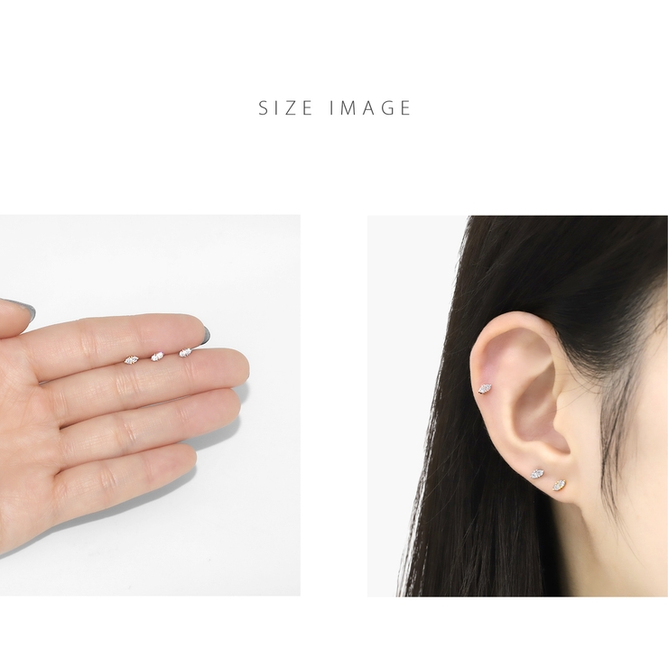 軟骨ピアス ミニ２粒ジュエル立爪キュービックジルコニア ボディピアス | ボディピアス専門店凛RIN | 詳細画像7 